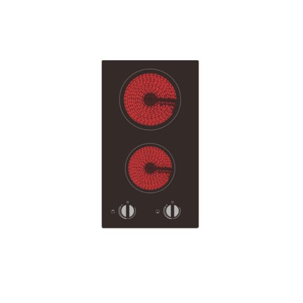 Buy 12inch Cooktop Infrared Knob Control Two Burner Ceramic Cooker at wholesale prices