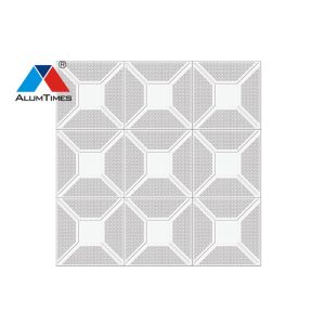 Fire Retardant Perforated Aluminium False Ceiling , Dustproof Commercial Drop