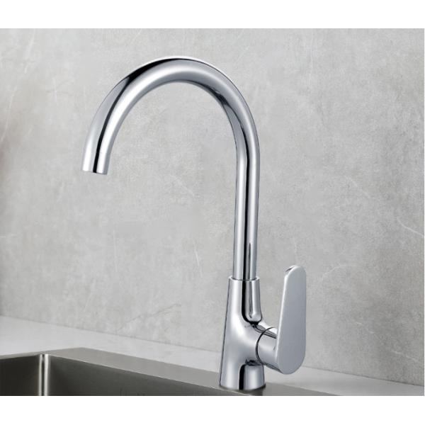 Buy Zinc SUS304 Single Handle Kitchen Faucet High Arc Deck Mounted at wholesale prices