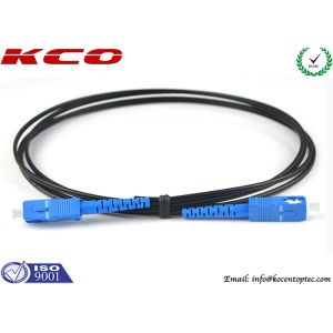 SC / UPC - SC / UPC Single Mode Simplex FTTH Fiber Optic Patch Cord Black Cover