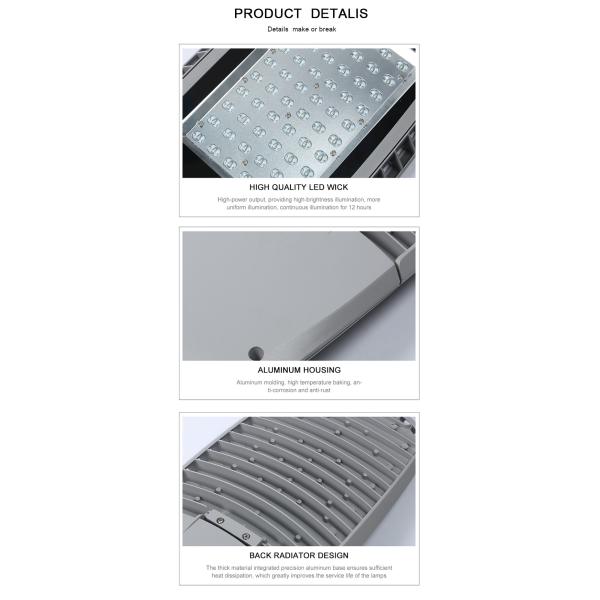 IP66 LED cri 75 Solar Powered Street Lights 200W For Theme Park