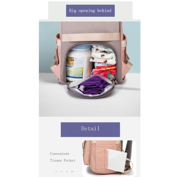 Fashion Mummy Maternity Nappy Bag Diaper Bag Large Capacity Travel Backpack Nursing Bag For Baby Care With Stroller Strap