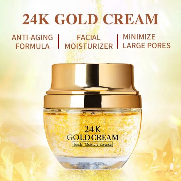 Moisturizing Antioxidant Anti Aging Wrinkles 24K Gold Face Cream