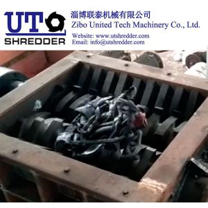 rubber cord shredder/engines shredder/ two engines crusher/ curtain shredder