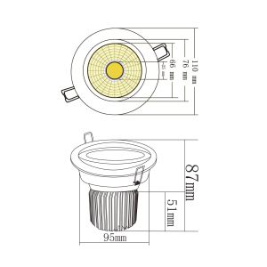 10W COB LED Downlight