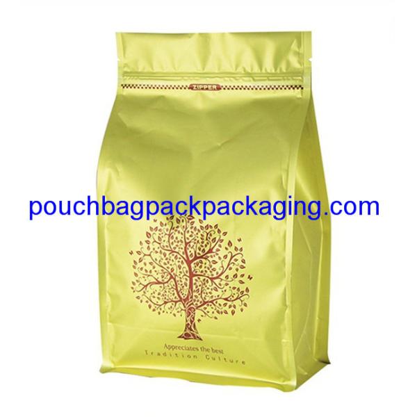 Buy Flat bottom zipper coffee bag, stand up bottom coffee pack bag with zip lock at wholesale prices