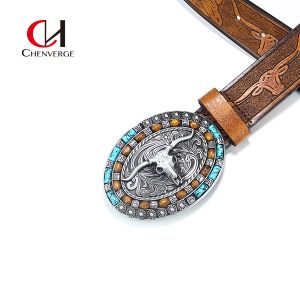 Men'S Needle Buckle Leather Casual Western Belt Street Style