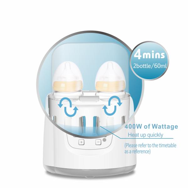 Large Capacity Holds 6 Bottles LED Display 4 in 1 Digital Double Bottle Warmer Baby Bottle Sterilizer and Dryer