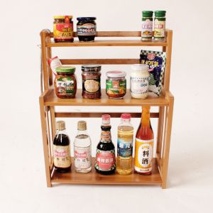 kitchen bamboo spice rack