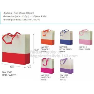 Customized printing recycled promotional shopping tote lamination pp non woven bag, Fashion Design Wholesale Customized