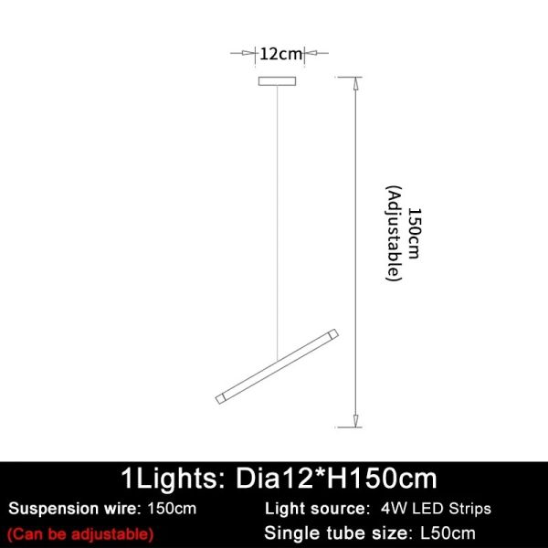 Modern LED Creative Black Round Tube Design Chandelier Chute Multi Light Chandelier（WH-AP-606）