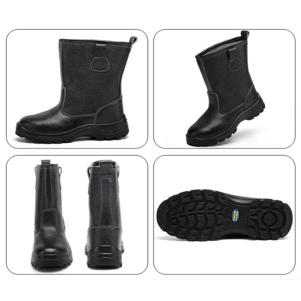 Kevlar Midsole Safety Shoes Cowhide Genuine Leather Work Boots with Steel Toe