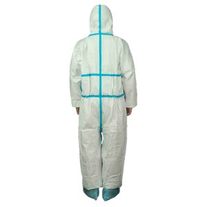 CAT.III Type 4/5/6 Disposable Coverall With Blue Tape Anti Static MP Chemical