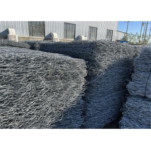 China Galvanized Hexagonal Gabion Baskets 1m x 1m x 1m 60mm Mesh on sale