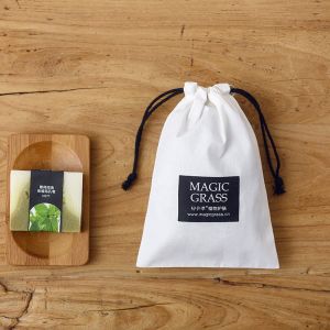 Custom white bag cotton Muslin drawstring blank pouch