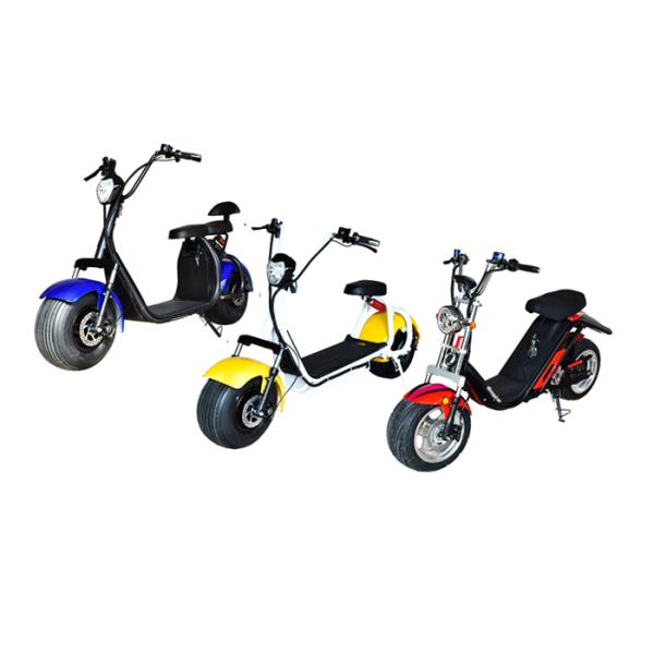 Multi Color Electric Scooter Harley Citycoco With Rear Wheel Disc Brake Mode