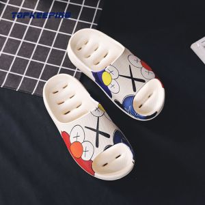 China Regular Fit Female EVA Elmo Cartoon Printed Yeezy Slides on sale