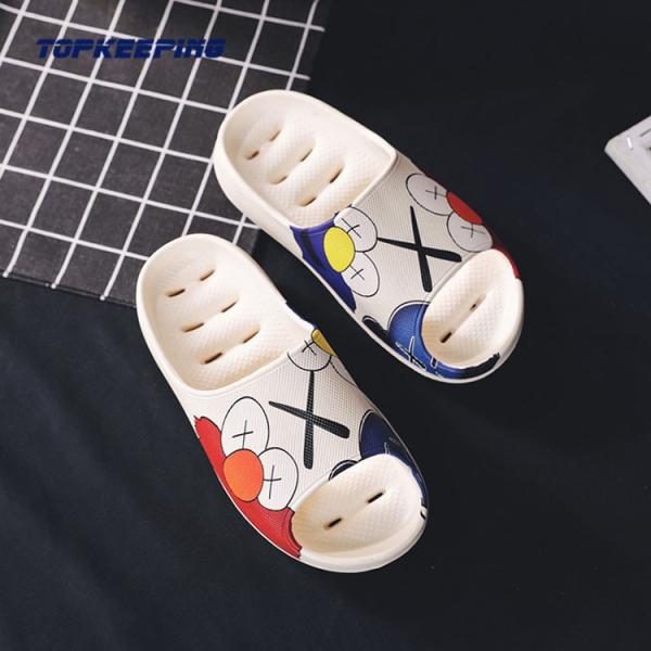 Buy Regular Fit Female EVA Elmo Cartoon Printed Yeezy Slides at wholesale prices