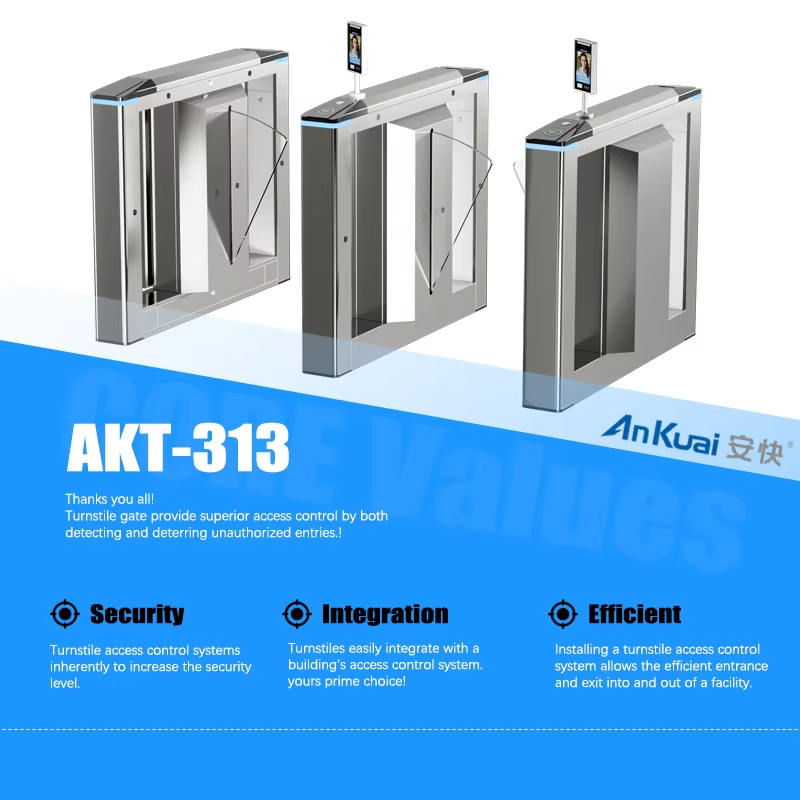 High-Security Long-Lasting Flap Speed Barrier: Card-Scanning Metro Flap Gates