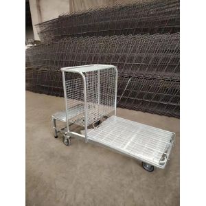 Supermarket Warehouse Logistics Trolley Movable Folding For High Load Bearing Capacity