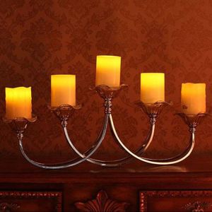 Quality Metal Candle Holder with LED Candlelight for sale