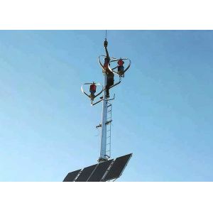 1000W Vertical Axis Wind Turbine With Solar Panel ISO9001 Certification