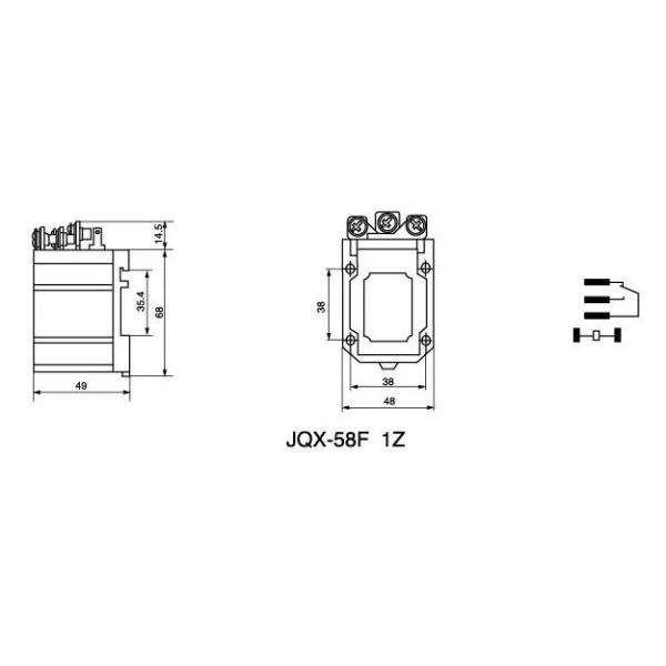 Electronic Intermediate Relay JQX-58F 60A Coil AC 220V 380v