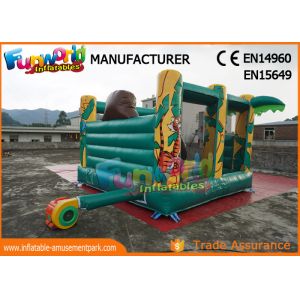 Jungle Inflatable Air Jumping House Commercial Bouncy Castles Digital Printing
