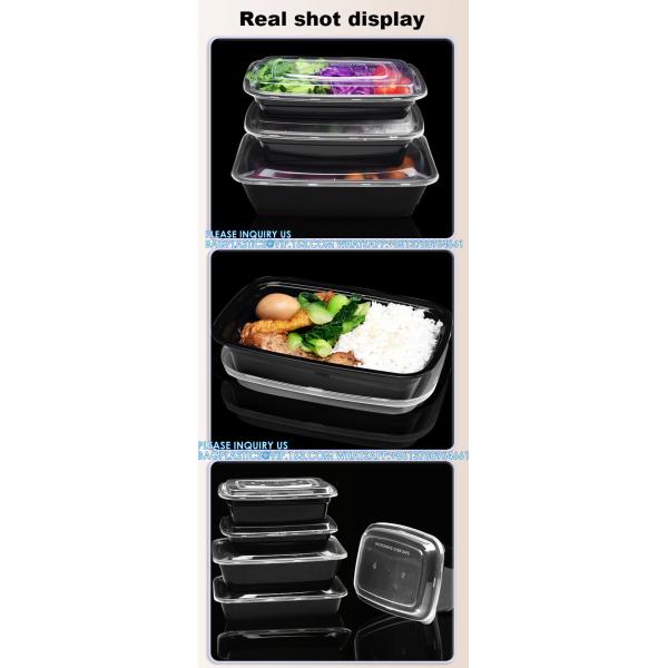 980ml American Takeaway Box Eco-Friendly Microwave Safe Plastic Food Containers With Lids Disposable Food Lunch Box