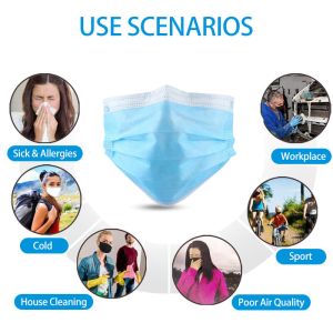 Quality 3 Ply Ce/Fda Approved Disposable Fabric Surgical Face Mask, Anti Coronavirus Medical Mask for sale