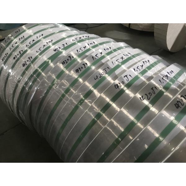 Buy EN 1.4021 Cold Rolled Stainless Steel Strip In Coil 2B Surface Annealed at wholesale prices