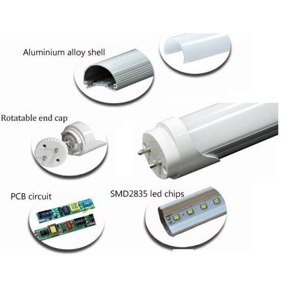 Dimmable 12w T8 Led Tube , Base G13, IP54 Ultra Bright 2ft led tube lights