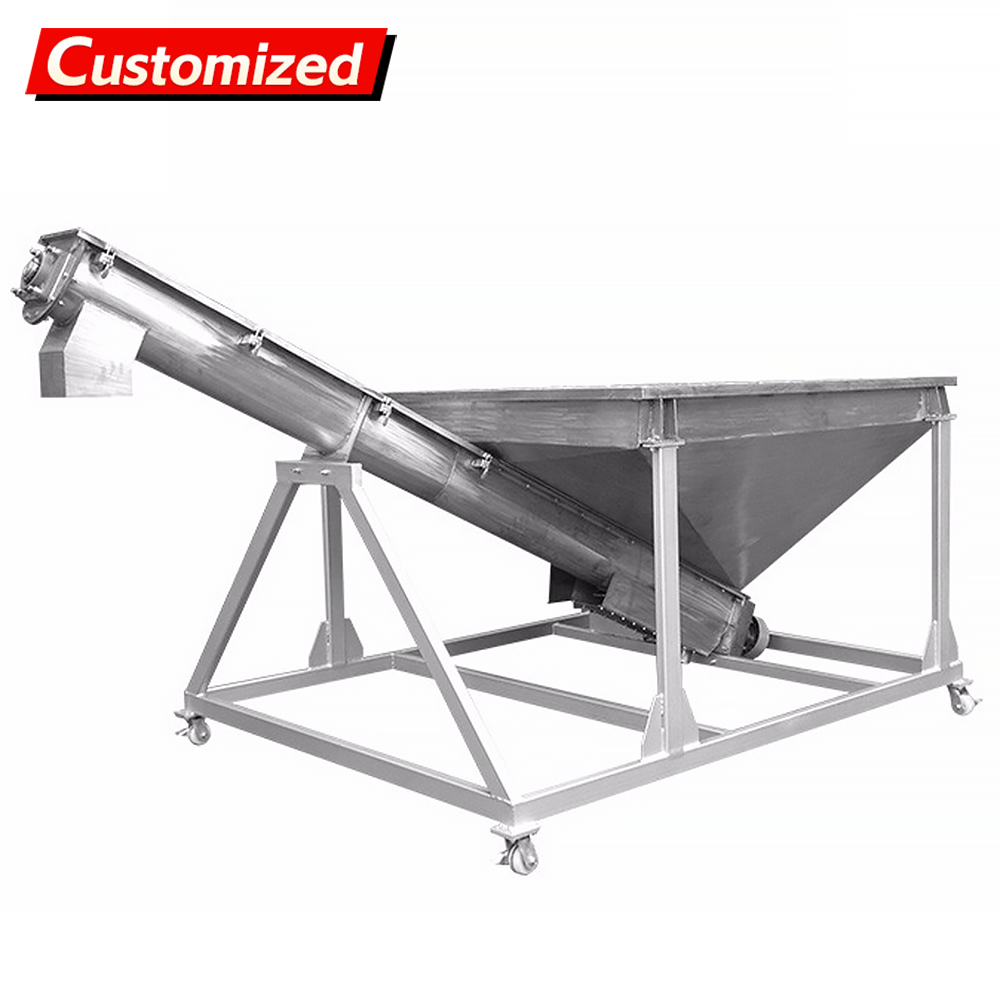 China Custom Design Screw Auger Feeder with Variable Frequency Drive and Deep Screw Structure for Bulk Material Handling on sale