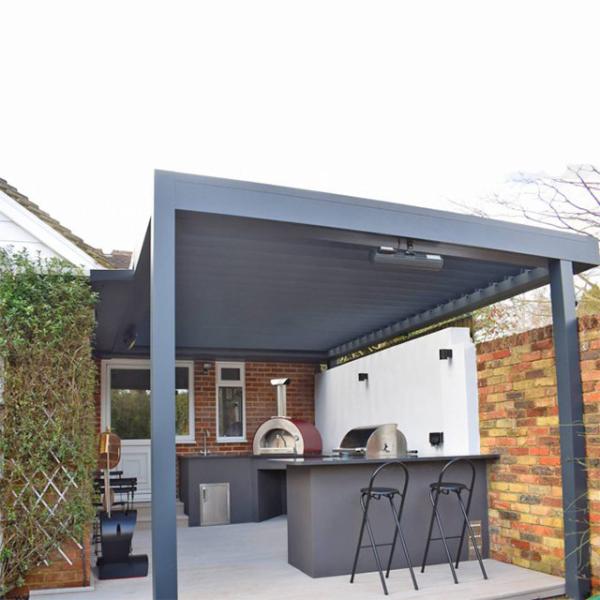 Buy Outdoor 265mm Aerofoil Sun Aluminium Louvered Pergola Roof Canopy at wholesale prices