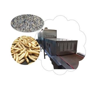 Black Soldier Fly Larvae Microwave Drying Machine With Transmission System