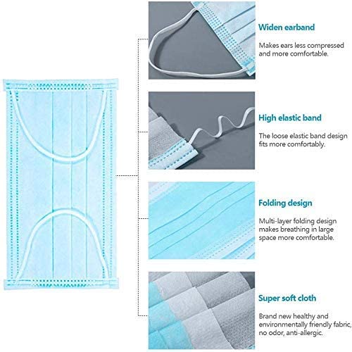 Disposable Face No Breathing Valve3 Ply Face Mask Breathable Non-woven