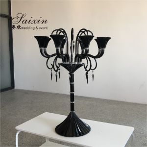 Black Candelabra Centerpieces Wedding Crystal Candelabra Candle Holder Glass Big