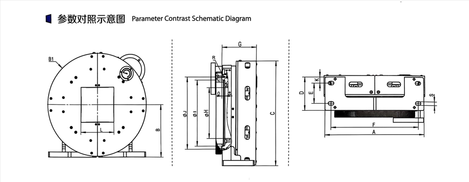 Lingman Classic Simple Style Square Hole 4-Jaw Pneumatic Rotary Laser Chuck For Pipe Cutting Machine