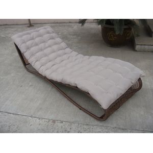 Outdoor Garden Rattan Sun Lounger , Comfortable Lounge Chair