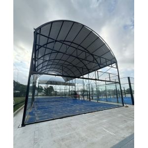 Storm-Resistant Retractable Padel Canopy System