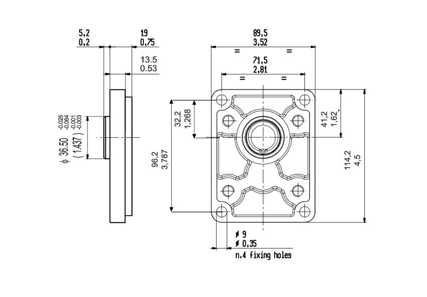 SALAMI 2PE6.5D-G28P1-VVS40 gear pump for high-pressure industrial fluid transportation