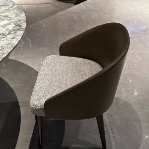 Ash Wood Black Fabric Dining Chairs