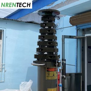 15m Aluminum Mobile Crank Up Telescoping Mast 10kg payloads