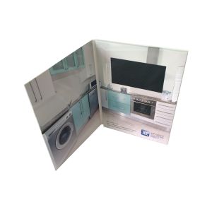 Quality Newest 4.3‘’ screen greeting card with video LCD video brochure card, A5 size portrait video production business card for sale