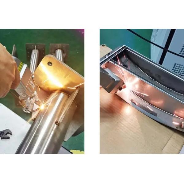 Portable Handheld Fiber Laser Machine , Aluminium Stainless Steel Wire Mesh Welder
