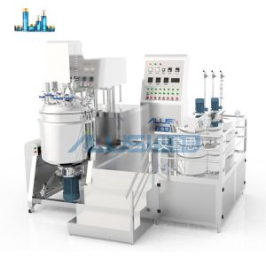 China Ailusi 200 L Hydraulic Lifting Paste Blender Bottom Homogenizer Cosmetics Cream Making Machine Emulsifier Mixer on sale