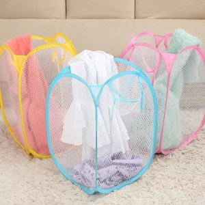 Dirty Clothes Light Nylon Mesh Pop Up Laundry Hamper Household