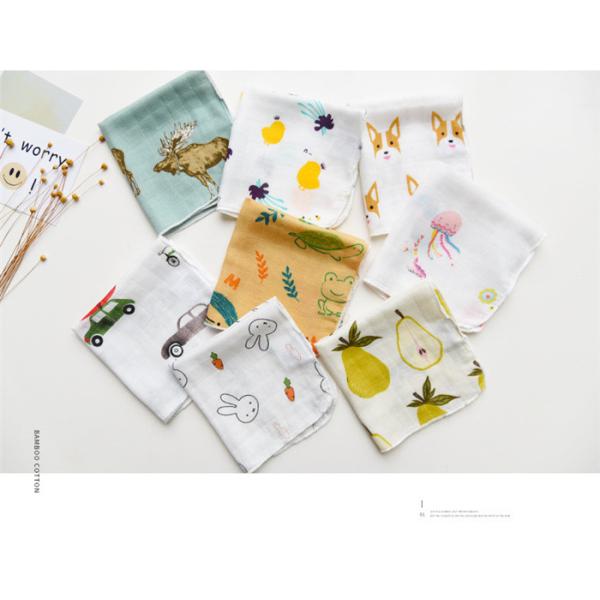 Custom Printed Pure Cotton Handkerchiefs 100% Cotton 2 Layer Soft Feel Printed