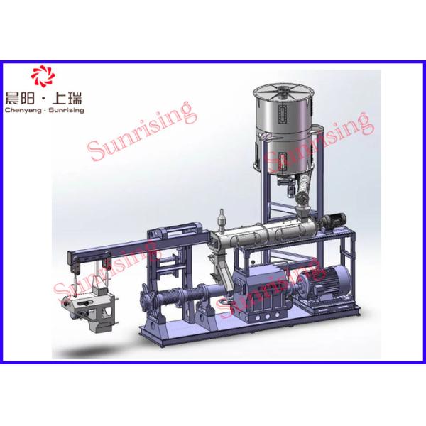 Commercial Floating Fish Feed Extruder , Large Capacity Fish Feed Pellet Machine