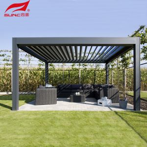 China Waterproof Windproof Aluminum Motorized Pergola Freestanding on sale